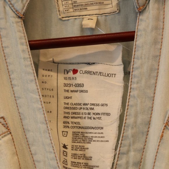 SOLD DVF Diane von Furstenberg x Current Elliott Size 4 Small The Wrap Dress - Picture 4 of 8